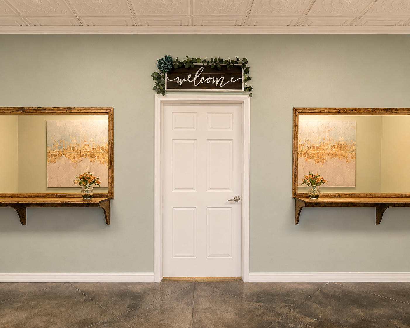 The welcoming front reception area at Finding Solace in West Monroe, Louisiana